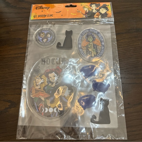 Disney Other - NEW Disney Hocus Pocus Halloween Gel Window Clings Witch Decor